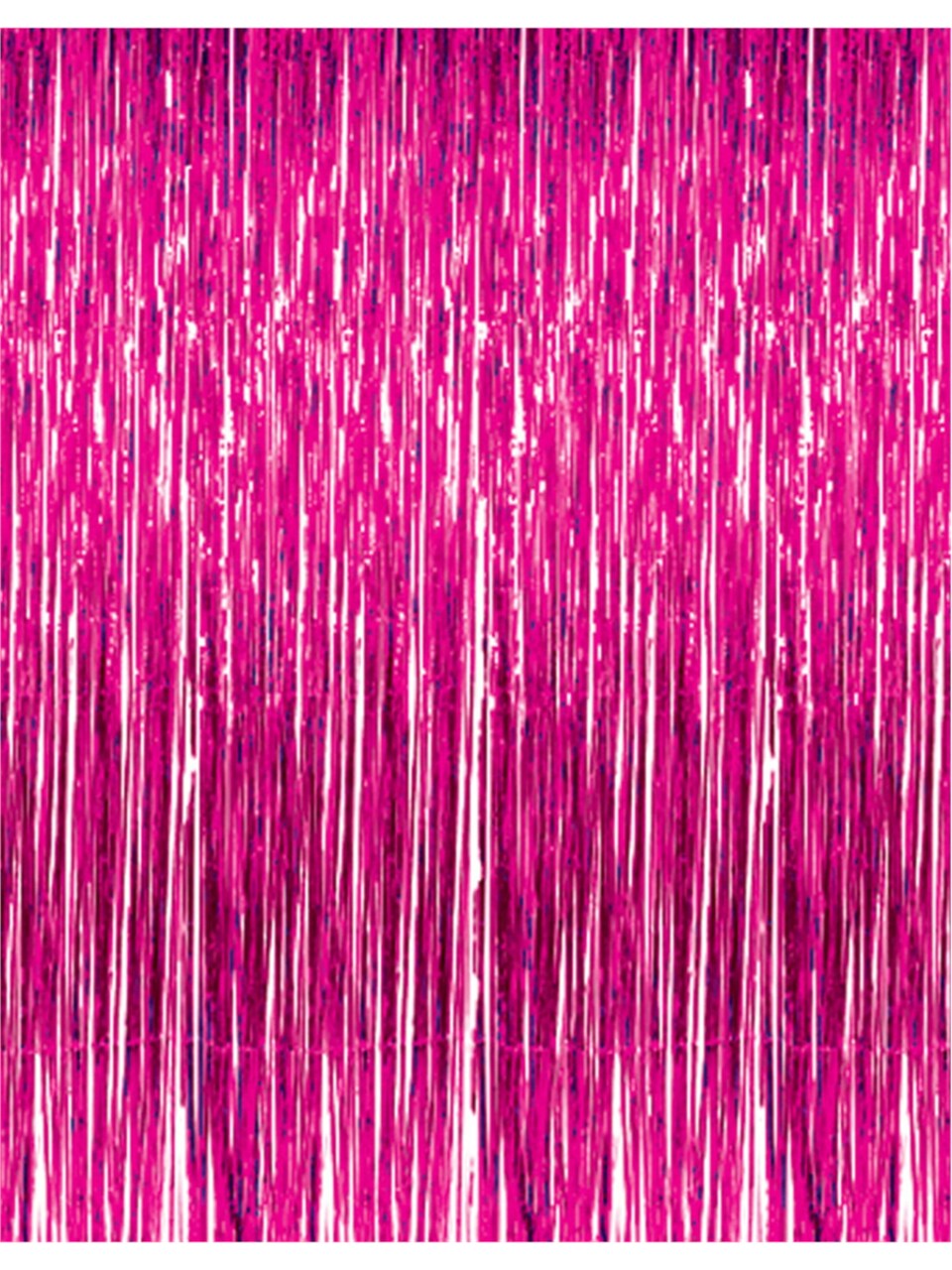 3' x 8' Fuchsia Tinsel Foil Fringe Door Window Curtain Party Decoration
